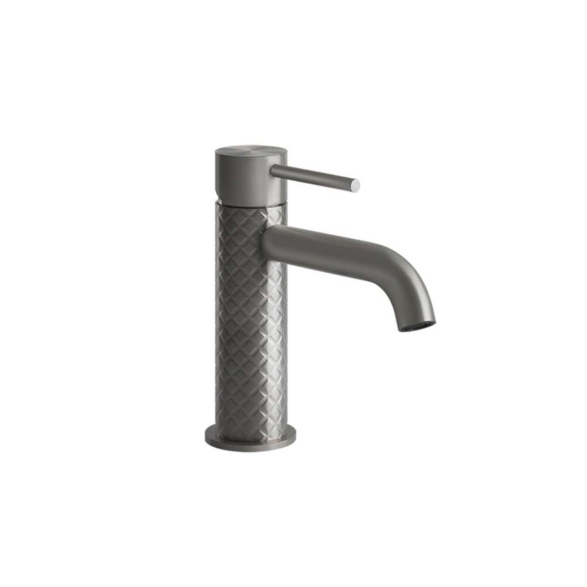 Immagine di Gessi 316 INTRECCIO miscelatore lavabo senza scarico con flessibili di collegamento, finitura steel brushed 54102#239