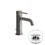 Immagine di Gessi 316 INTRECCIO miscelatore lavabo con scarico con piletta Stop&Go con flessibili di collegamento, finitura steel brushed 54101#239