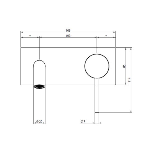 Immagine di Gessi 316 INTRECCIO miscelatore lavabo a parete bocca lunga senza scarico, finitura steel brushed 54190#239