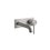 Immagine di Gessi 316 INTRECCIO miscelatore lavabo a parete bocca lunghezza personalizzata senza scarico, finitura steel brushed 54184#239