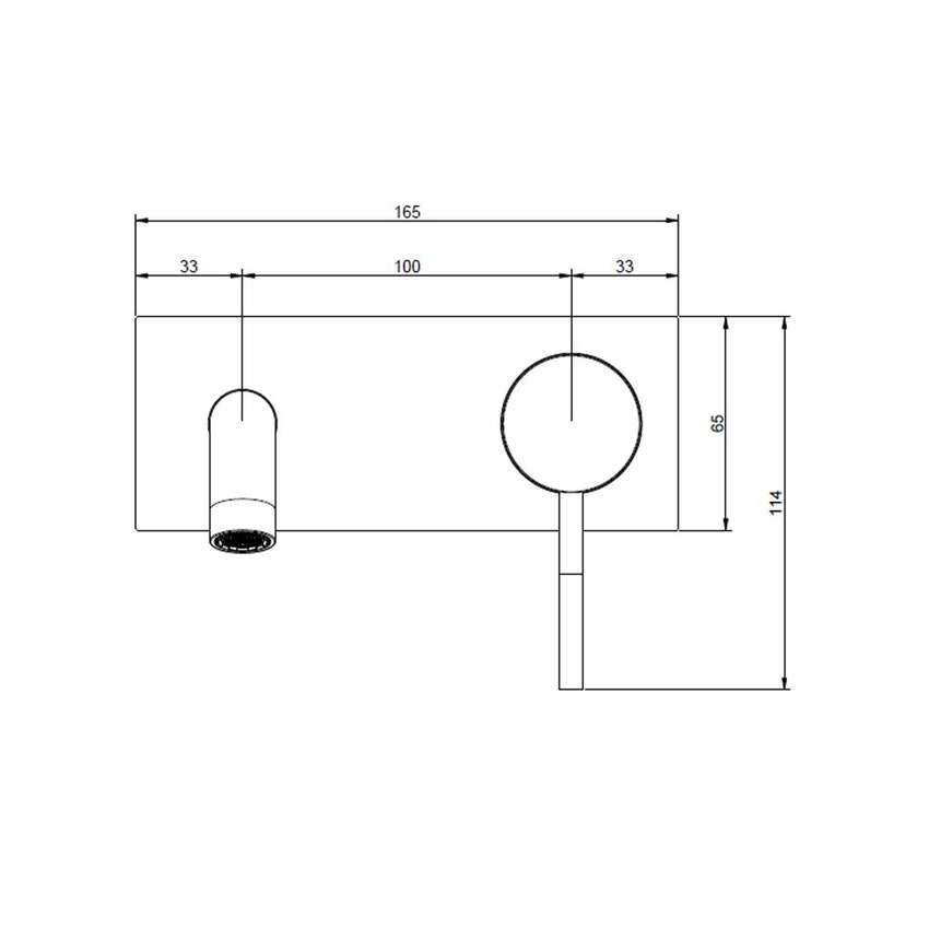 Immagine di Gessi 316 INTRECCIO miscelatore lavabo a parete bocca lunghezza personalizzata senza scarico, finitura steel brushed 54184#239