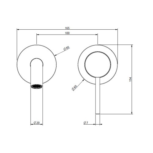Immagine di Gessi 316 INTRECCIO miscelatore lavabo a parete bocca lunghezza personalizzata senza scarico, finitura steel brushed 54189#239
