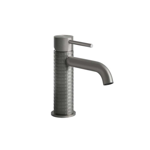 Immagine di Gessi 316 MECCANICA miscelatore lavabo senza scarico con flessibili di collegamento, finitura steel brushed 54202#239