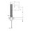 Immagine di Gessi 316 MECCANICA miscelatore lavabo alto bocca lunga senza scarico con flessibili di collegamento, finitura steel brushed 54206#239