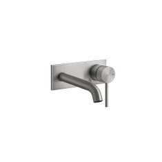 Immagine di Gessi 316 MECCANICA miscelatore lavabo a parete bocca media senza scarico, finitura steel brushed 54288#239