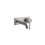 Immagine di Gessi 316 MECCANICA miscelatore lavabo a parete bocca media senza scarico, finitura steel brushed 54288#239
