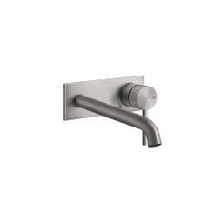 Immagine di Gessi 316 MECCANICA miscelatore lavabo a parete bocca lunga senza scarico, finitura steel brushed 54290#239