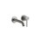 Immagine di Gessi 316 MECCANICA miscelatore lavabo a parete bocca media senza scarico, finitura steel brushed 54283#239