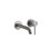 Immagine di Gessi 316 MECCANICA miscelatore lavabo a parete bocca lunga senza scarico, finitura steel brushed 54286#239