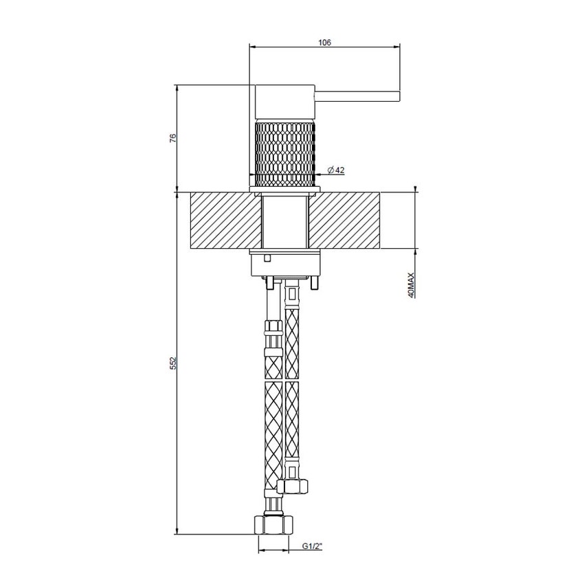 Immagine di Gessi 316 MECCANICA comando remoto, finitura cromo 54205#239
