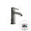 Immagine di Gessi 316 MECCANICA miscelatore bidet, con scarico Stop&Go e flessibili di collegamento, finitura steel brushed 54207#239