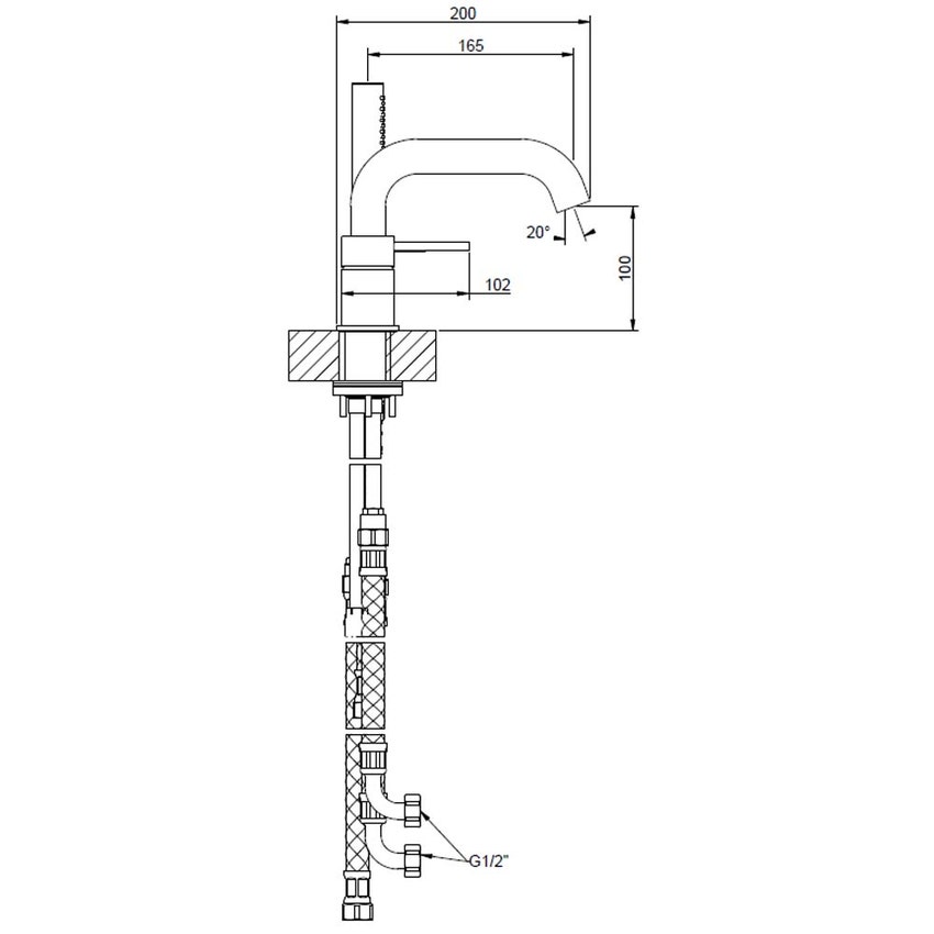 Immagine di Gessi 316 gruppo bordo vasca 4 fori con bocca di erogazione, deviatore, flessibile 1,50 m e doccetta anticalcare, finitura steel brushed 54037#239