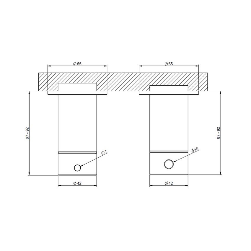 Immagine di Gessi 316 miscelatore termostatico doccia, a parete, 3 uscite, senza corpo incasso, finitura steel brushed 54236#239