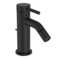 Immagine di Ideal Standard CERALINE miscelatore monocomando H.14 cm per bidet, con asta di comando e scarico piletta da 1-1/4", colore nero finitura opaco BD765XG