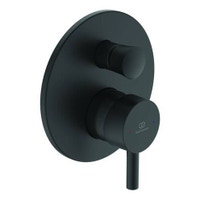 Immagine di Ideal Standard CERALINE miscelatore doccia, ad incasso, con deviatore e corpo incasso incluso, colore nero finitura opaco A6939XG