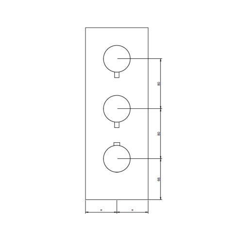 Immagine di Gessi 316 SHOWER miscelatore termostatico alta portata a parete 2 uscite indipendenti, installazione verticale/orizzontale, finitura cromo 54514#239