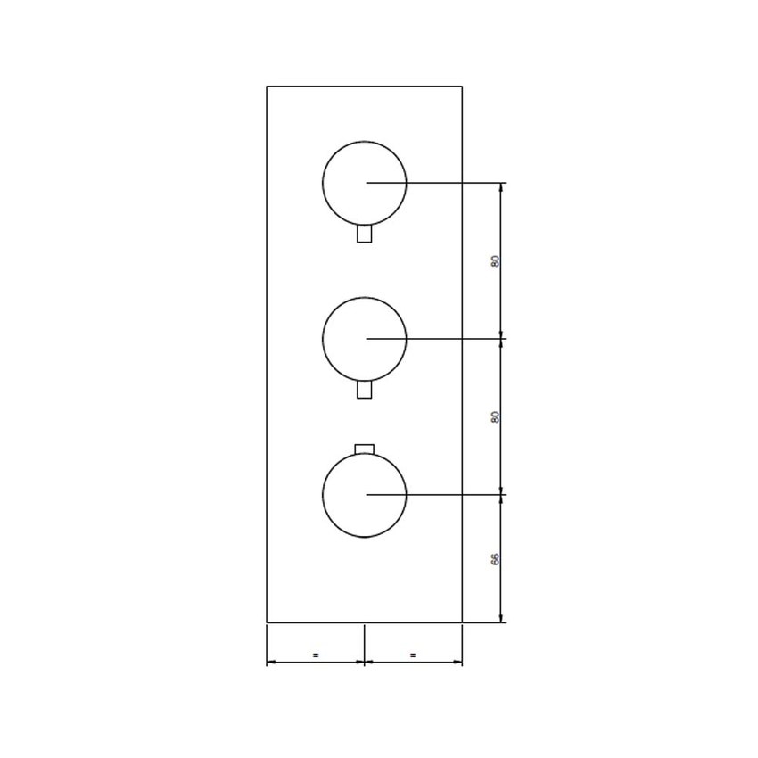 Immagine di Gessi 316 SHOWER miscelatore termostatico alta portata a parete 2 uscite indipendenti, installazione verticale/orizzontale, finitura cromo 54514#239