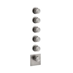 Immagine di Gessi 316 SHOWER miscelatore termostatico alta portata a parete 5 uscite indipendenti, installazione verticale/orizzontale, finitura cromo 54510#239