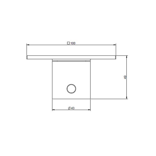 Immagine di Gessi 316 SHOWER miscelatore termostatico alta portata a parete, finitura steel brushed 54554#239