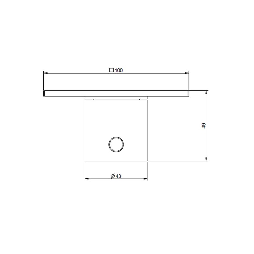 Immagine di Gessi 316 SHOWER miscelatore termostatico alta portata a parete, finitura steel brushed 54554#239