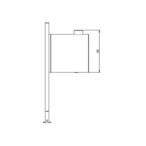 Immagine di Gessi 316 SHOWER miscelatore termostatico alta portata a parete, finitura steel brushed 54554#239