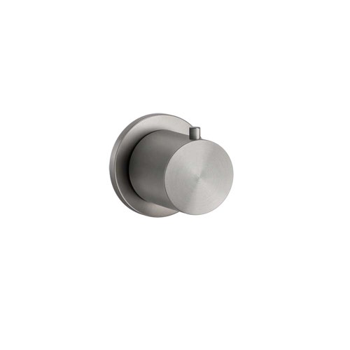 Immagine di Gessi 316 SHOWER parte esterna rubinetto d'arresto alta portata, finitura steel brushed 54564#239