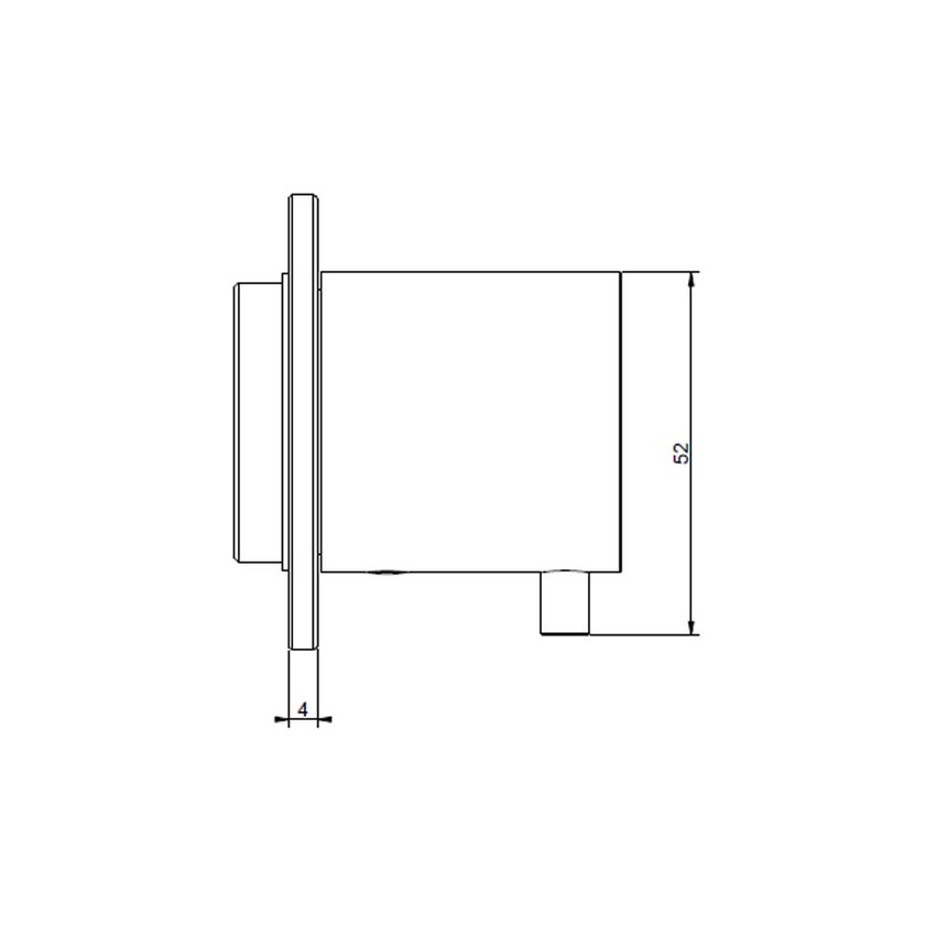 Immagine di Gessi 316 SHOWER parte esterna rubinetto d'arresto alta portata, finitura steel brushed 54564#239