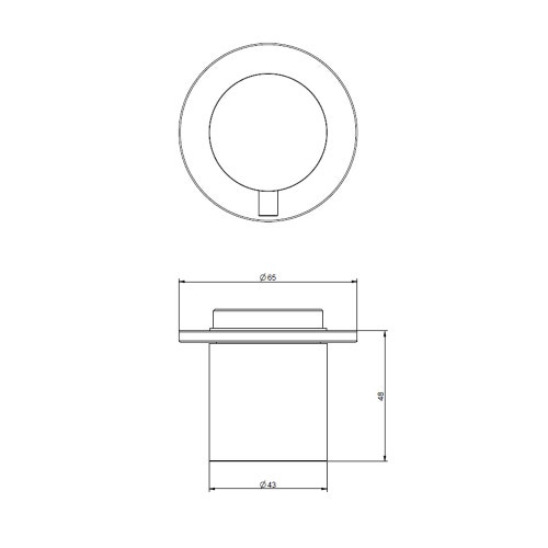 Immagine di Gessi 316 SHOWER parte esterna rubinetto d'arresto alta portata, finitura steel brushed 54564#239