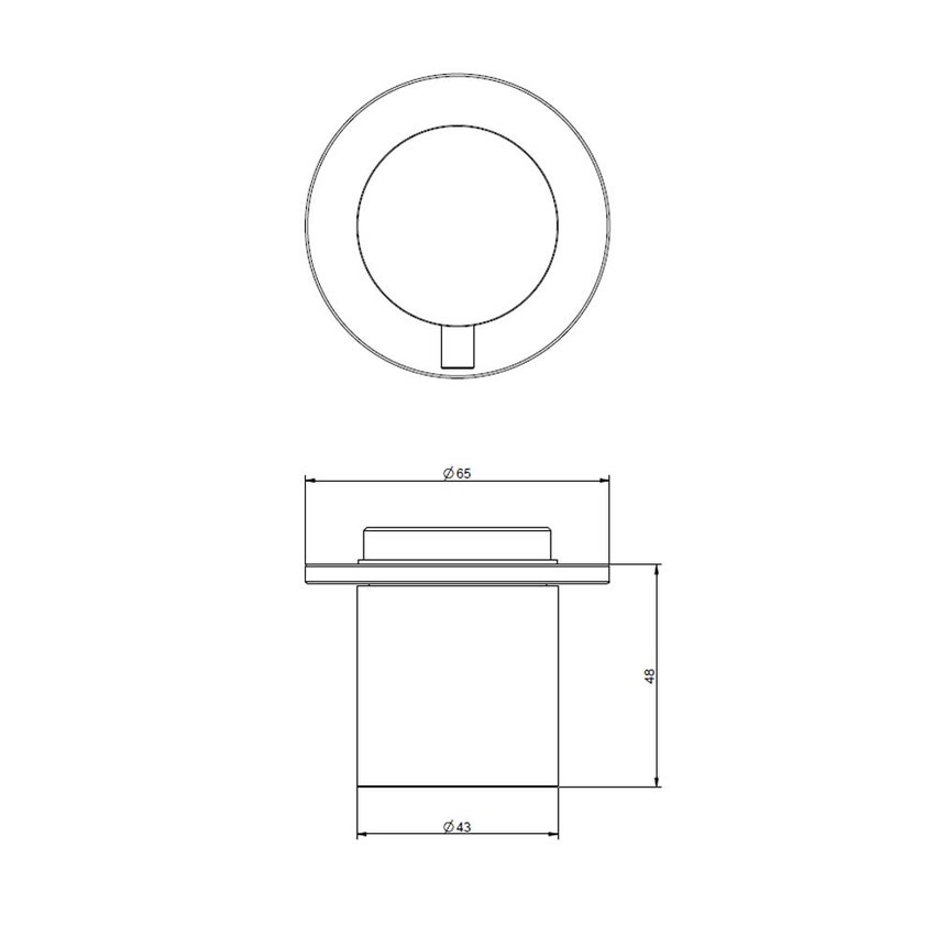 Immagine di Gessi 316 SHOWER parte esterna rubinetto d'arresto alta portata, finitura steel brushed 54564#239