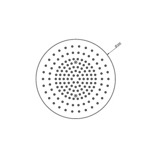 Immagine di Gessi SHOWER braccio doccia con soffione a soffitto, Ø 30 cm, finitura steel brushed 54146#239