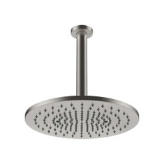Immagine di Gessi SHOWER braccio doccia con soffione a soffitto, Ø 30 cm, finitura steel brushed 54146#239