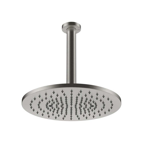 Immagine di Gessi SHOWER braccio doccia con soffione a soffitto, Ø 30 cm, finitura steel brushed 54146#239