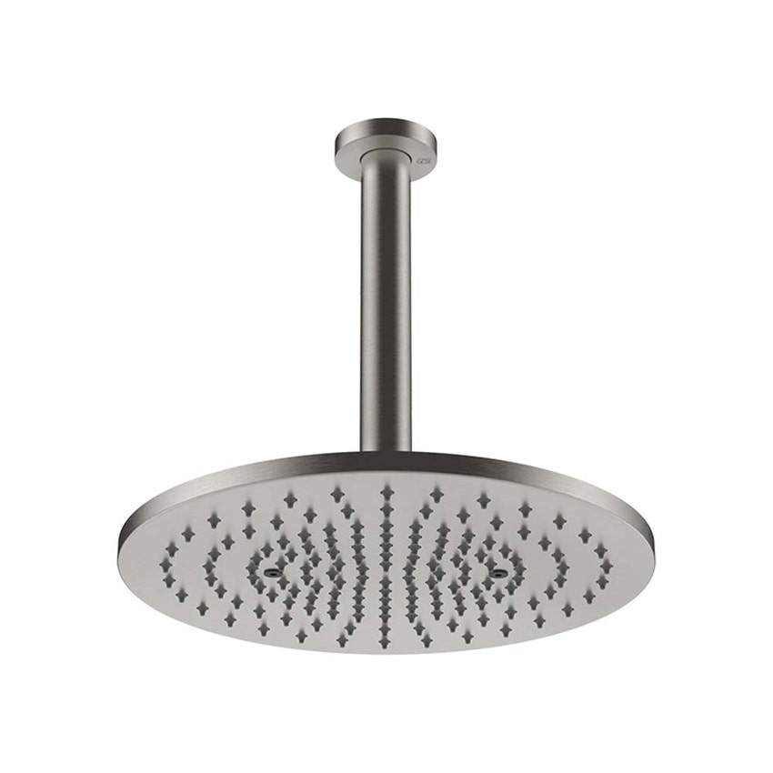 Immagine di Gessi SHOWER braccio doccia con soffione a soffitto, Ø 30 cm, finitura steel brushed 54146#239