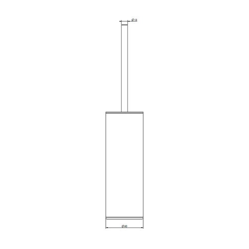 Immagine di Gessi 316 ACCESSORIES porta scopino a parete, finitura steel brushed 54721#239