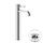 Gessi INCISO- miscelatore lavabo H.34 cm, con piletta Stop&Go e flessibili di collegamento, finitura cromo 58003#031