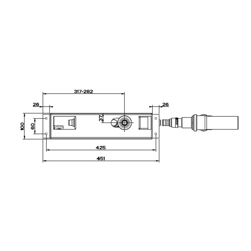 Immagine di Gessi Sistema di recupero acqua per flessibile doccetta bordo vasca, installazione su muretto, non abbinabile a 01669, 01658, 01663 e 01664 01813#031