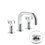 Immagine di Gessi INCISO+ gruppo lavabo H.15 cm, tre fori, con piletta Stop&Go e flessibili di collegamento, finitura cromo 58111#031