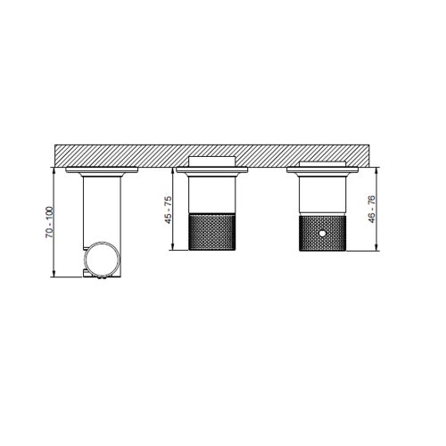 Immagine di Gessi INCISO SHOWER miscelatore doccia a parete 2 vie con deviatore, presa acqua e supporto doccetta, finitura cromo 58345#031