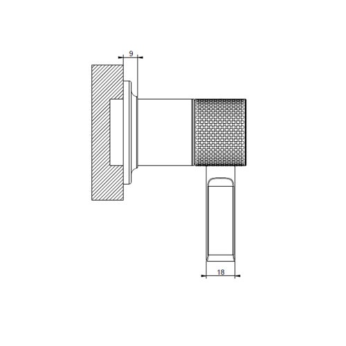 Immagine di Gessi INCISO SHOWER miscelatore doccia a parete due vie con deviatore bagno/doccia, finitura cromo 58077#031