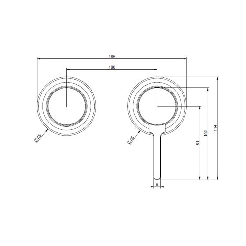Immagine di Gessi INCISO SHOWER miscelatore doccia a parete due vie con deviatore bagno/doccia, finitura cromo 58077#031