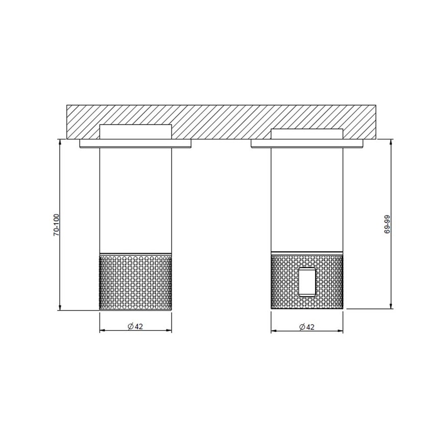 Immagine di Gessi INCISO SHOWER miscelatore termostatico a parete 2 vie, finitura cromo 58133#031