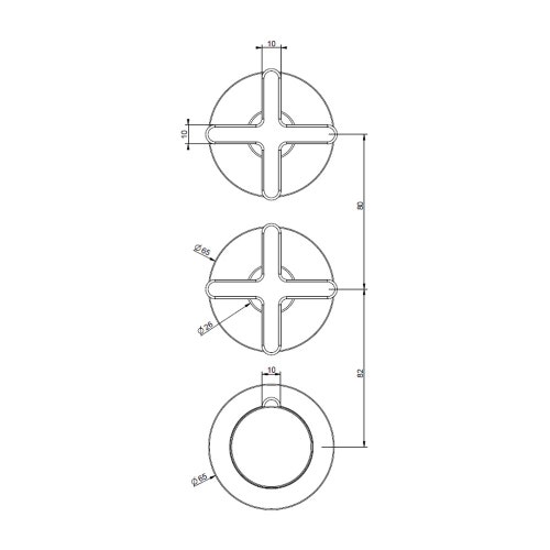 Immagine di Gessi INCISO SHOWER miscelatore termostatico a parete 2 uscite indipendenti. Installazione verticale/orizzontale, finitura cromo 58434#031