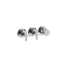 Immagine di Gessi INCISO SHOWER miscelatore termostatico a parete 2 uscite indipendenti. Installazione verticale/orizzontale, finitura cromo 58434#031