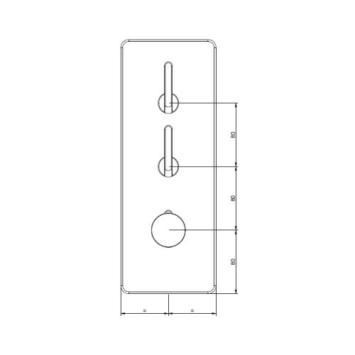 Immagine di Gessi INCISO SHOWER miscelatore termostatico alta portata a parete 2 uscite indipendenti, installazione verticale/orizzontale, finitura cromo 58204#031