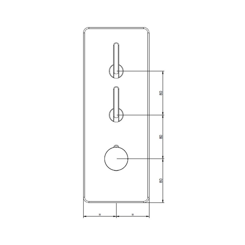 Immagine di Gessi INCISO SHOWER miscelatore termostatico alta portata a parete 2 uscite indipendenti, installazione verticale/orizzontale, finitura cromo 58204#031
