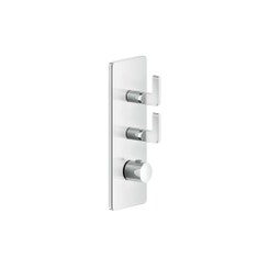 Immagine di Gessi INCISO SHOWER miscelatore termostatico alta portata a parete 2 uscite indipendenti, installazione verticale/orizzontale, finitura cromo 58204#031