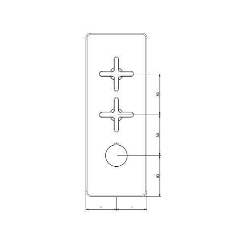 Immagine di Gessi INCISO SHOWER miscelatore termostatico alta portata a parete 2 uscite indipendenti, installazione verticale/orizzontale, finitura cromo 58224#031