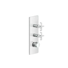 Immagine di Gessi INCISO SHOWER miscelatore termostatico alta portata a parete 2 uscite indipendenti, installazione verticale/orizzontale, finitura cromo 58224#031