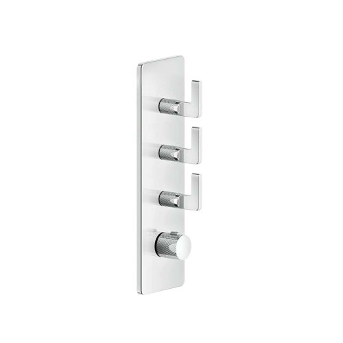 Immagine di Gessi INCISO SHOWER miscelatore termostatico alta portata a parete 3 uscite indipendenti, installazione verticale/orizzontale, finitura cromo 58206#031