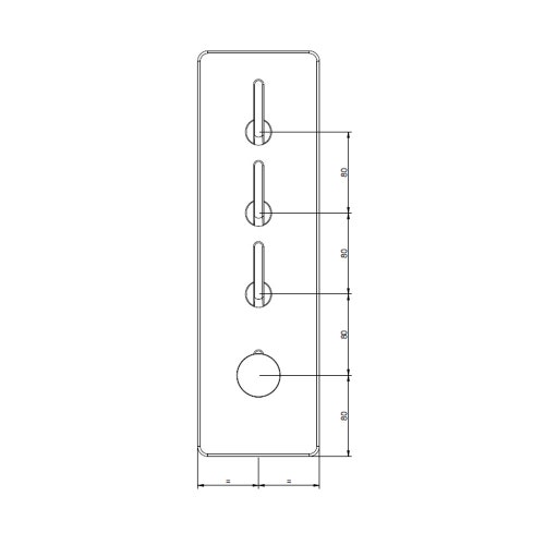Immagine di Gessi INCISO SHOWER miscelatore termostatico alta portata a parete 3 uscite indipendenti, installazione verticale/orizzontale, finitura cromo 58206#031